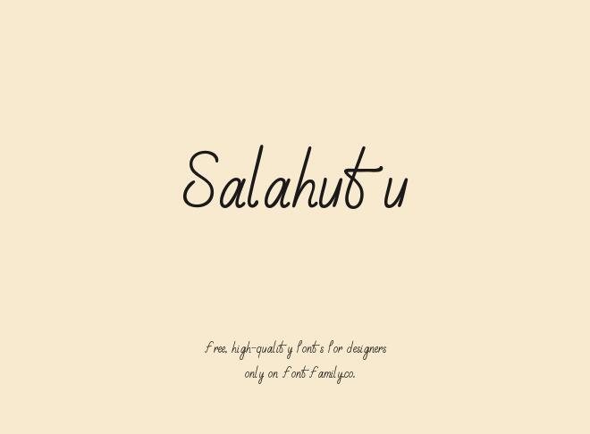 Salahutu Font