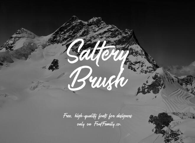 Saltery Brush Font