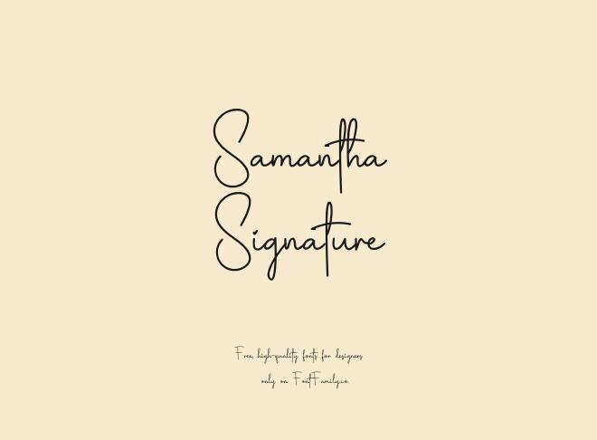 Samantha Signature Font