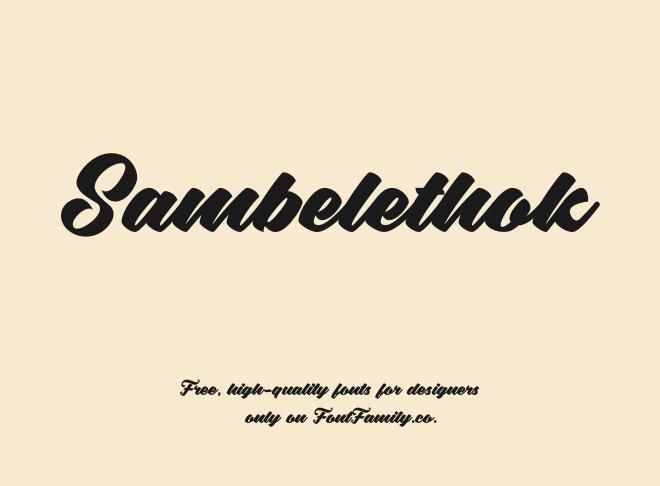 Sambelethok Font