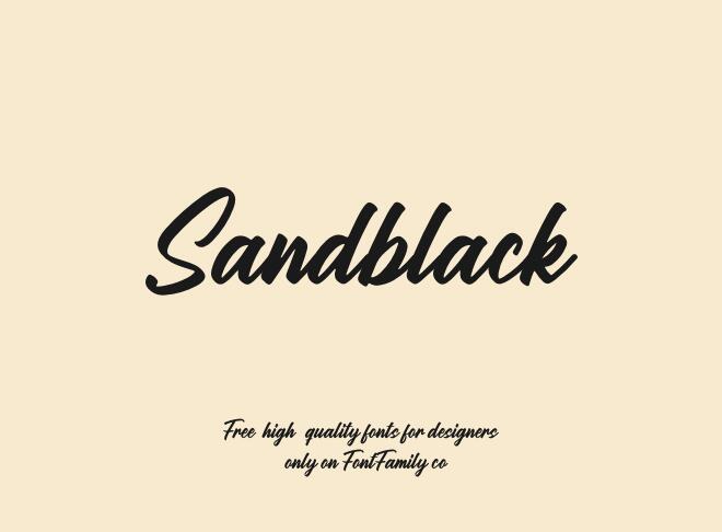Sandblack Font