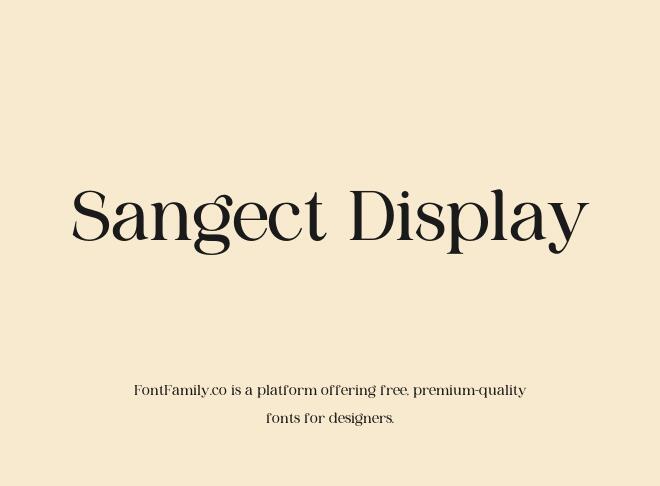 Sangect Display Font