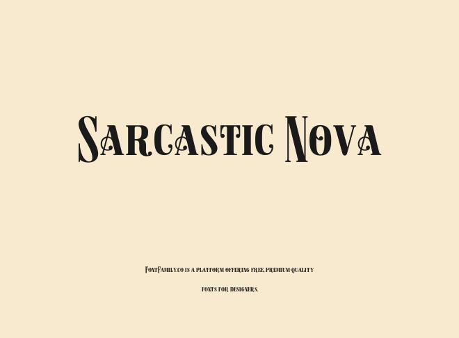 Sarcastic Nova Font