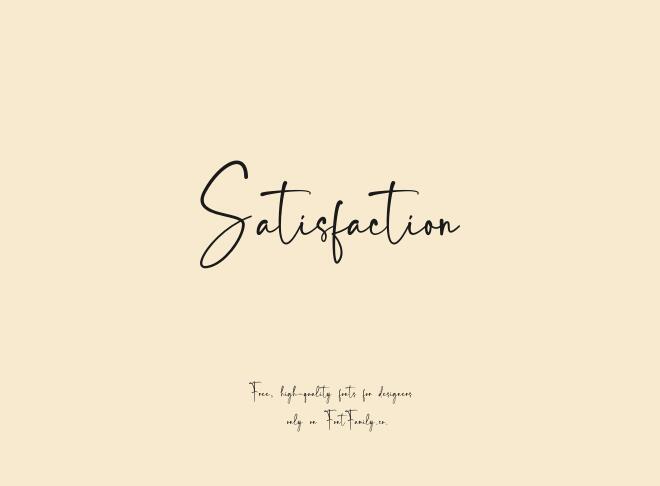 Satisfaction Font