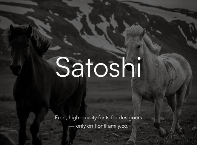 Satoshi Font