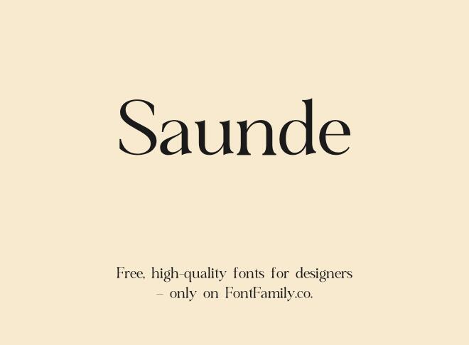 Saunde Font