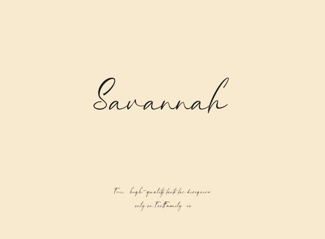 Savannah Font