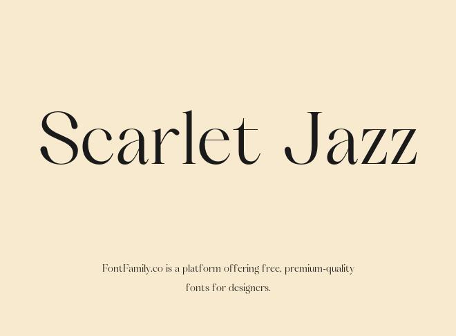 Scarlet Jazz Font