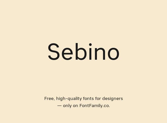 Sebino Font