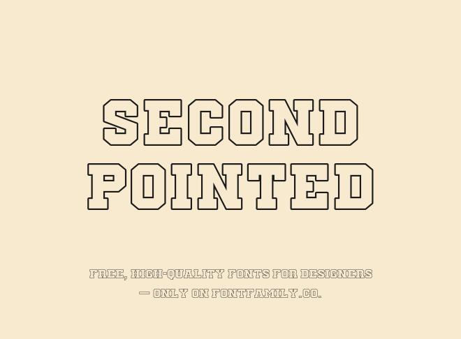 Second Pointed Font
