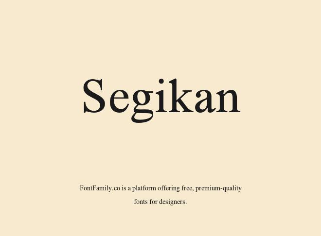 Segikan Font