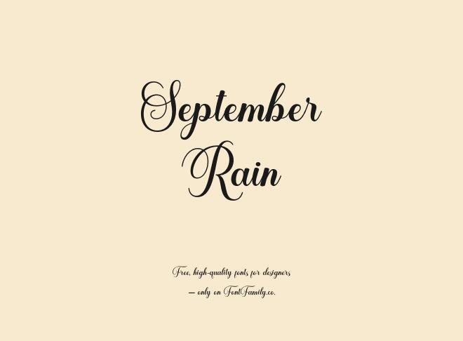 September Rain Font