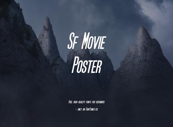 Sf Movie Poster Font