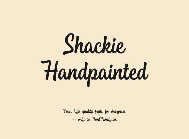 Shackie Handpainted Font