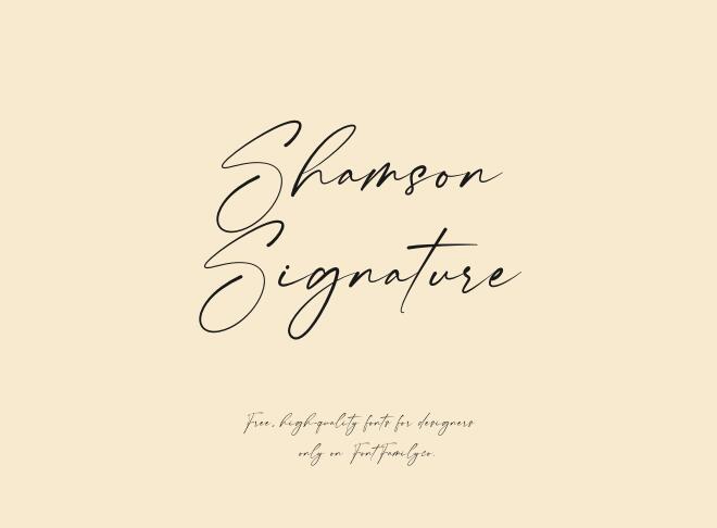 Shamson Signature Font