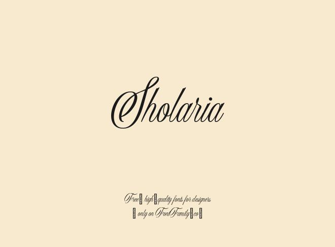 Sholaria Font