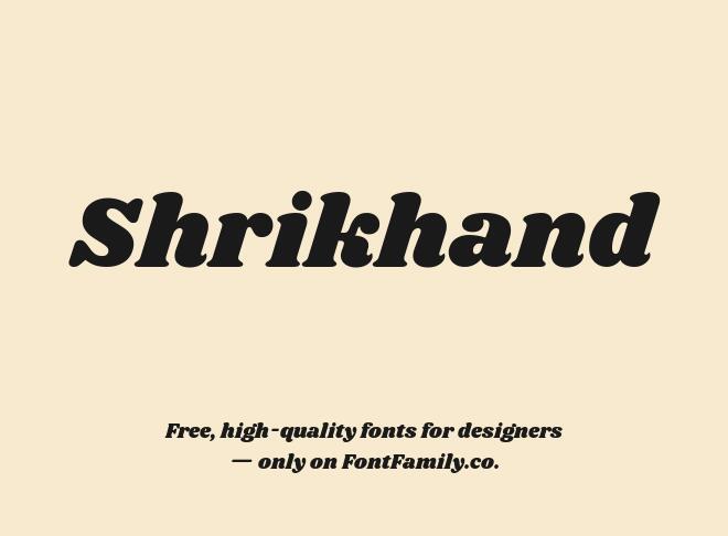 Shrikhand Font