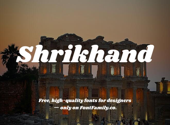 Shrikhand Font