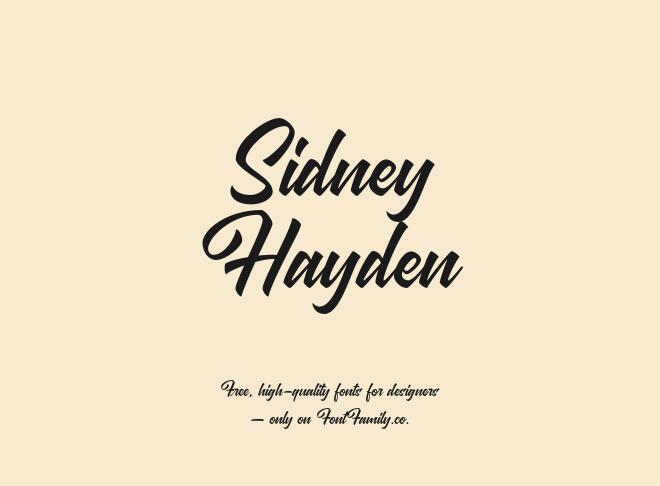 Sidney Hayden Font