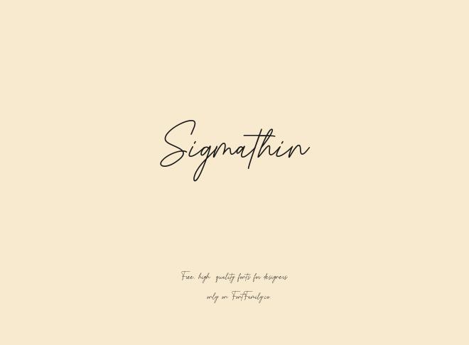 Sigmathin Font