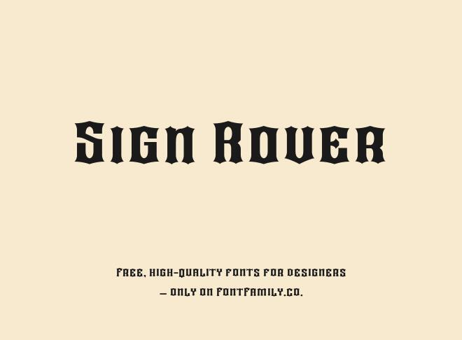 Sign Rover Font