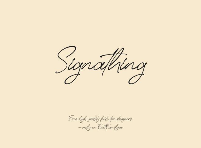 Signathing Font