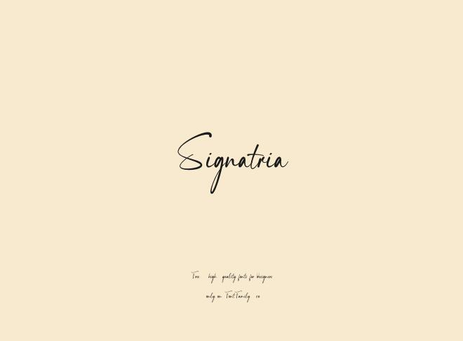 Signatria Font