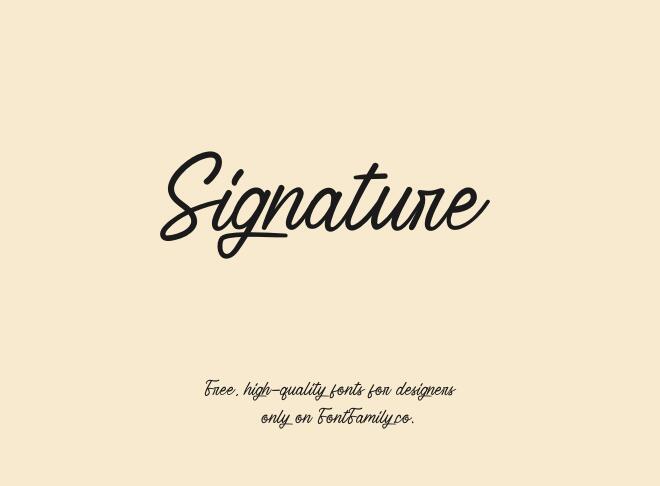 Signature Font