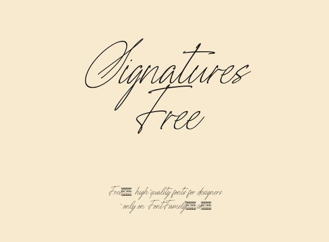 Signatures Free Font