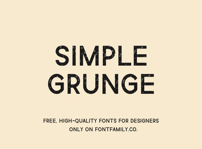 Simple Grunge Font