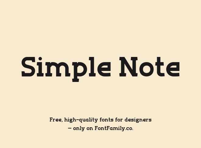 Simple Note Font