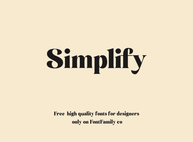 Simplify Font
