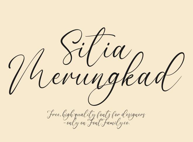 Sitia Merungkad Font