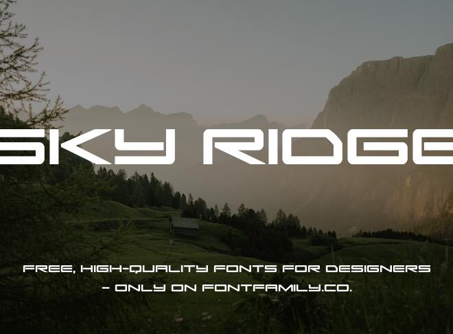 Sky Ridge Font