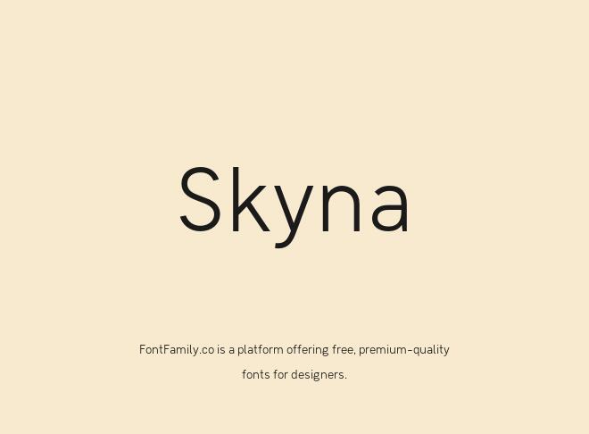 Skyna Font