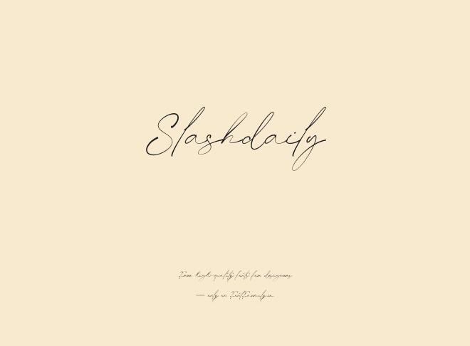 Slashdaily Font