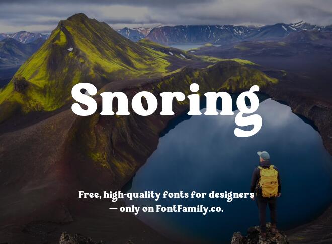 Snoring Font