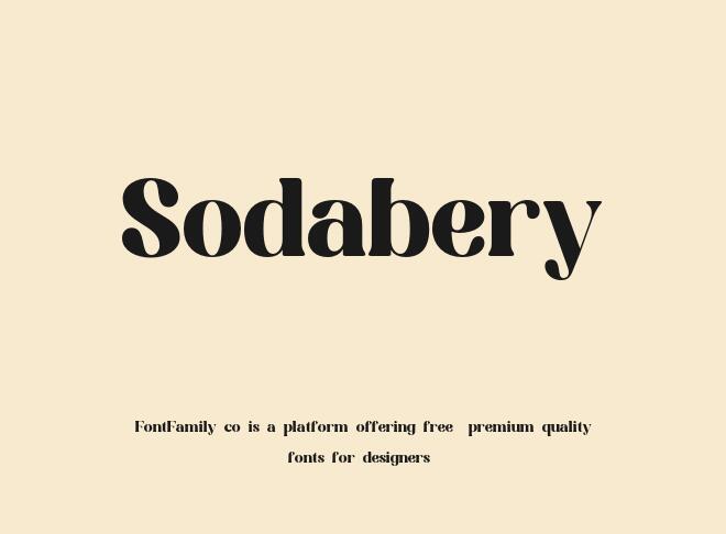 Sodabery Font