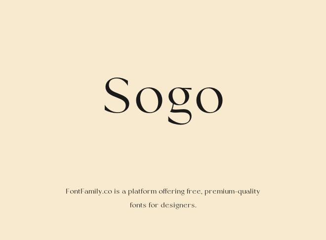 Sogo Font