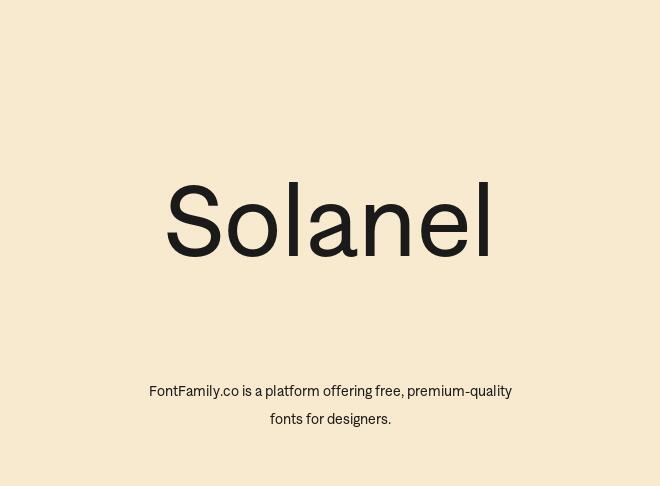 Solanel Font