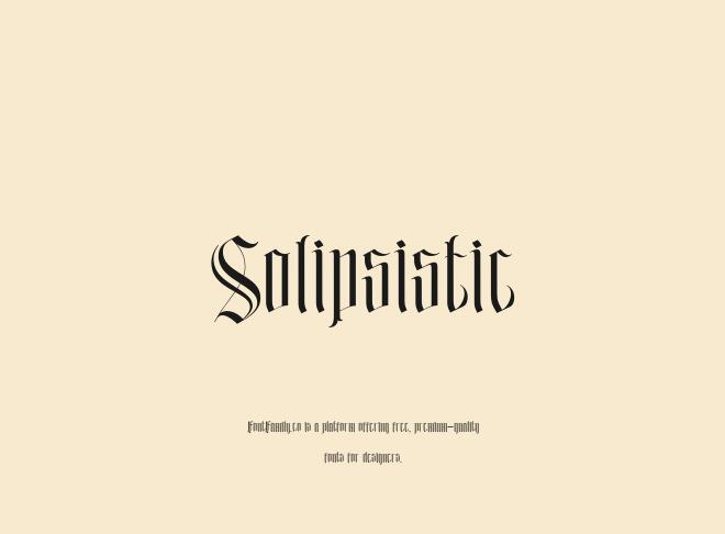 Solipsistic Font