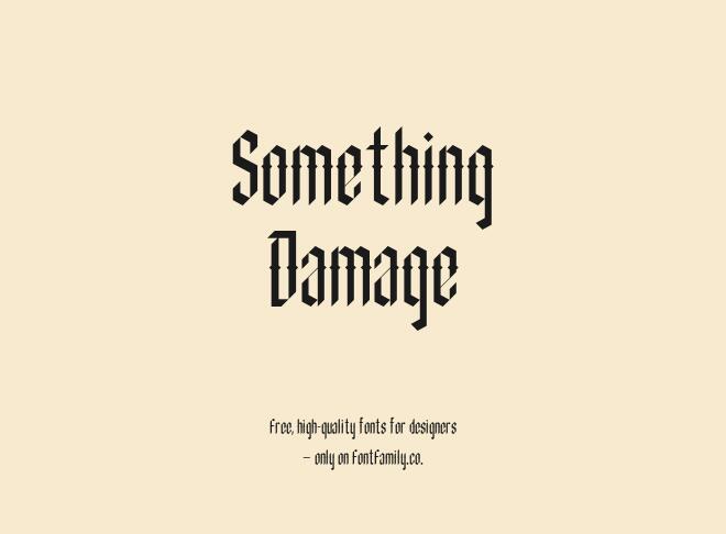 Something Damage Font