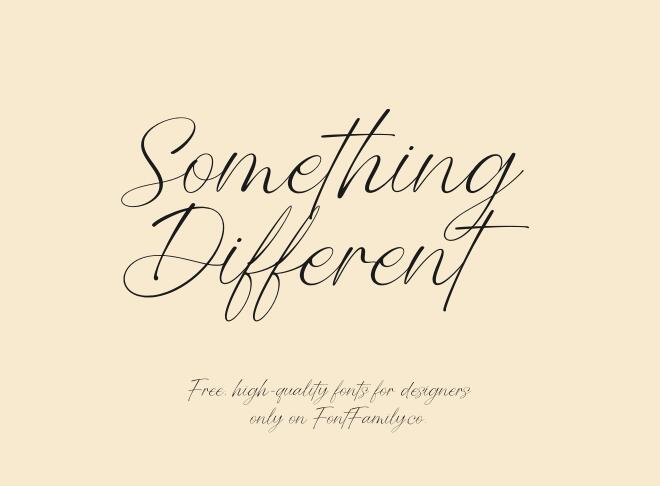Something Different Font