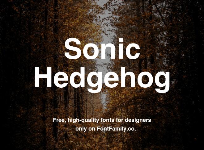 Sonic Hedgehog Font