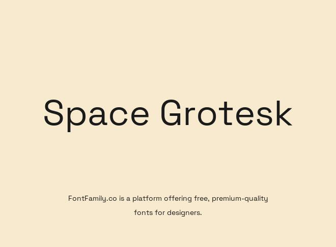 Space Grotesk Font