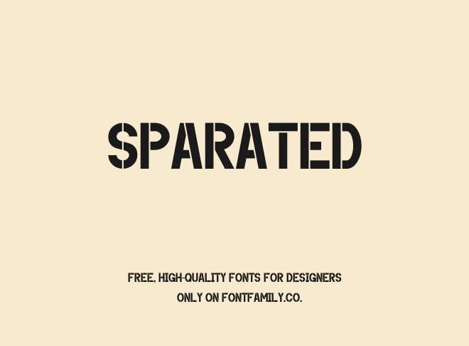 Sparated Font