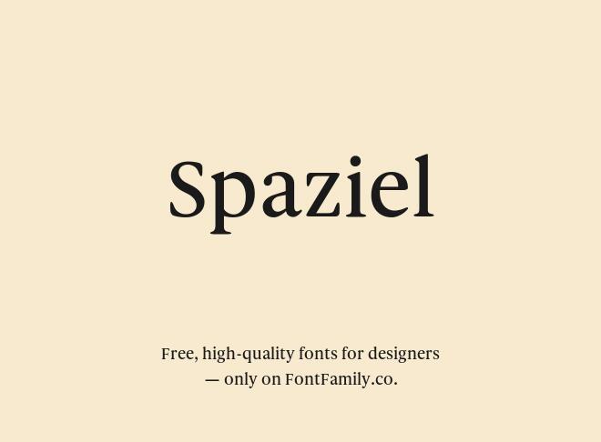 Spaziel Font