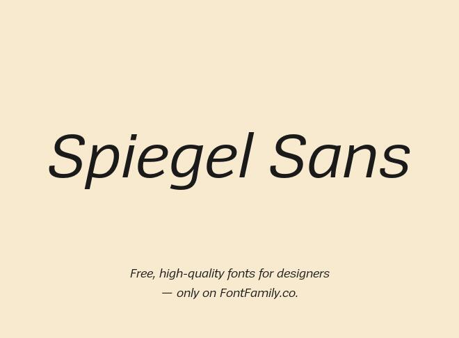 Spiegel Sans Font