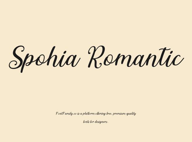 Spohia Romantic Font