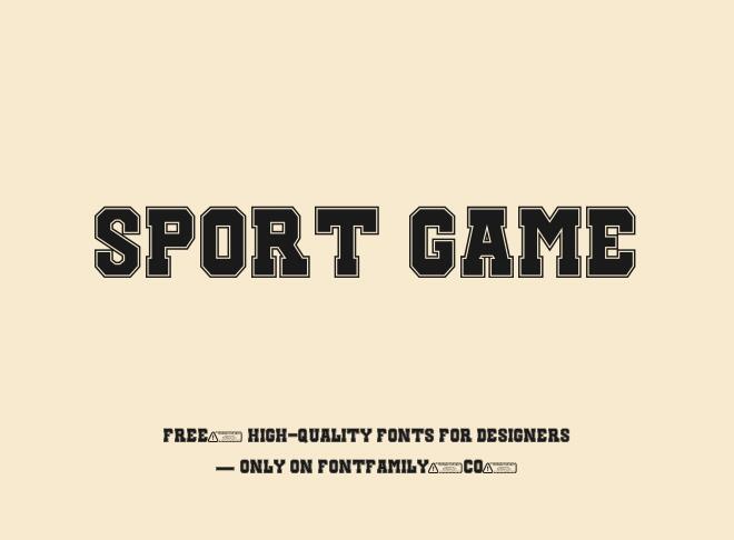 Sport Game Font